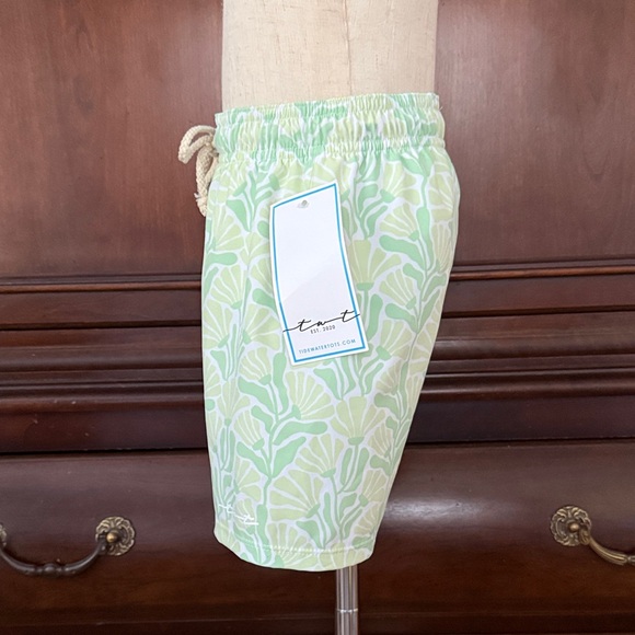 TIDEWATER TOTS Leafy Green Swim Trunks Size 5 NWT - Picture 4 of 6